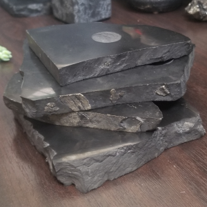 Natural Shungite Torn Display Plate