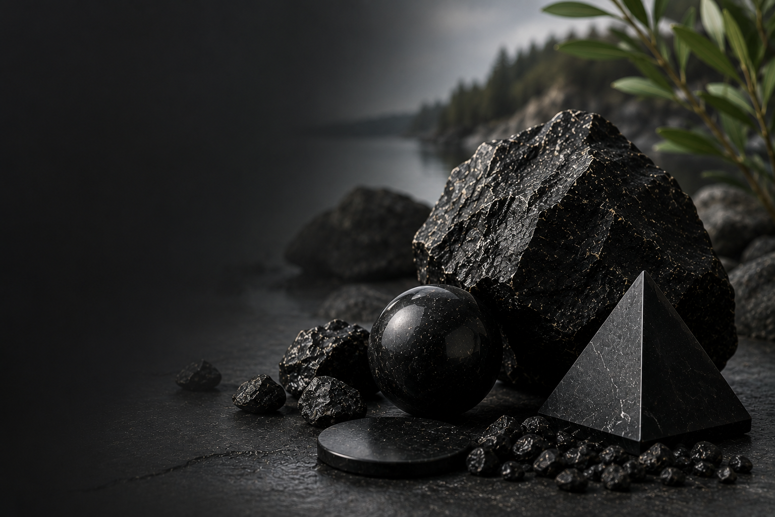 Shungite. an acient rock